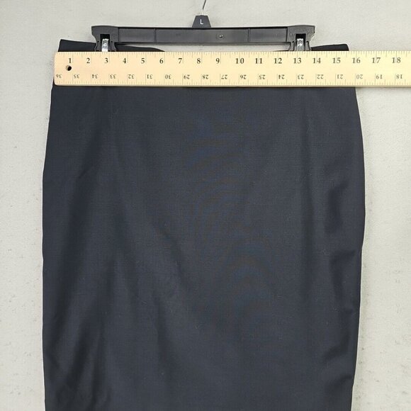 Talbots Mini Pencil Skirt Womens 10P Black Twill Wool Blend Business City Chic - Picture 2 of 9
